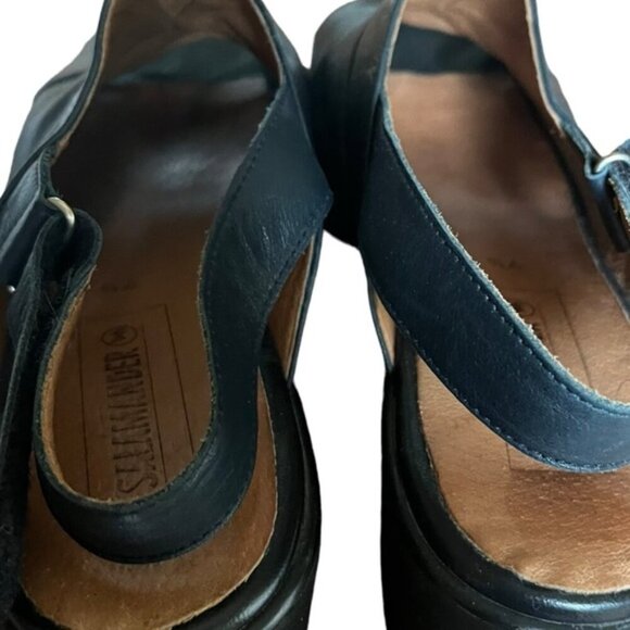 Salamander Open Toe Wedge Sandals US 9.5-10 Navy Blue - Picture 8 of 12
